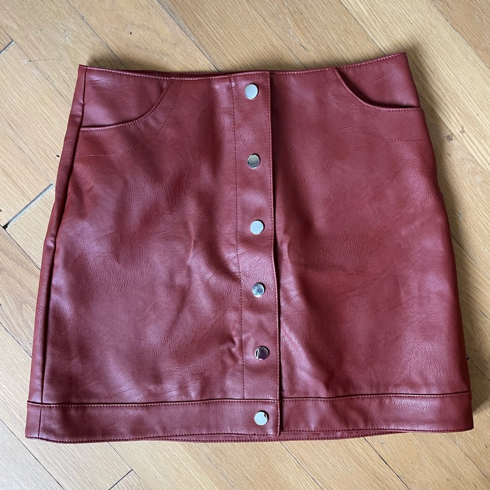 Topshop Skirt Size: 6 Burnt Red color